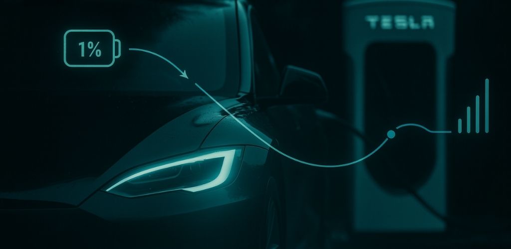 Tesla 1% Şarjla Kaç Km Gider? Gerçek Panik, Gerçek Çözümler